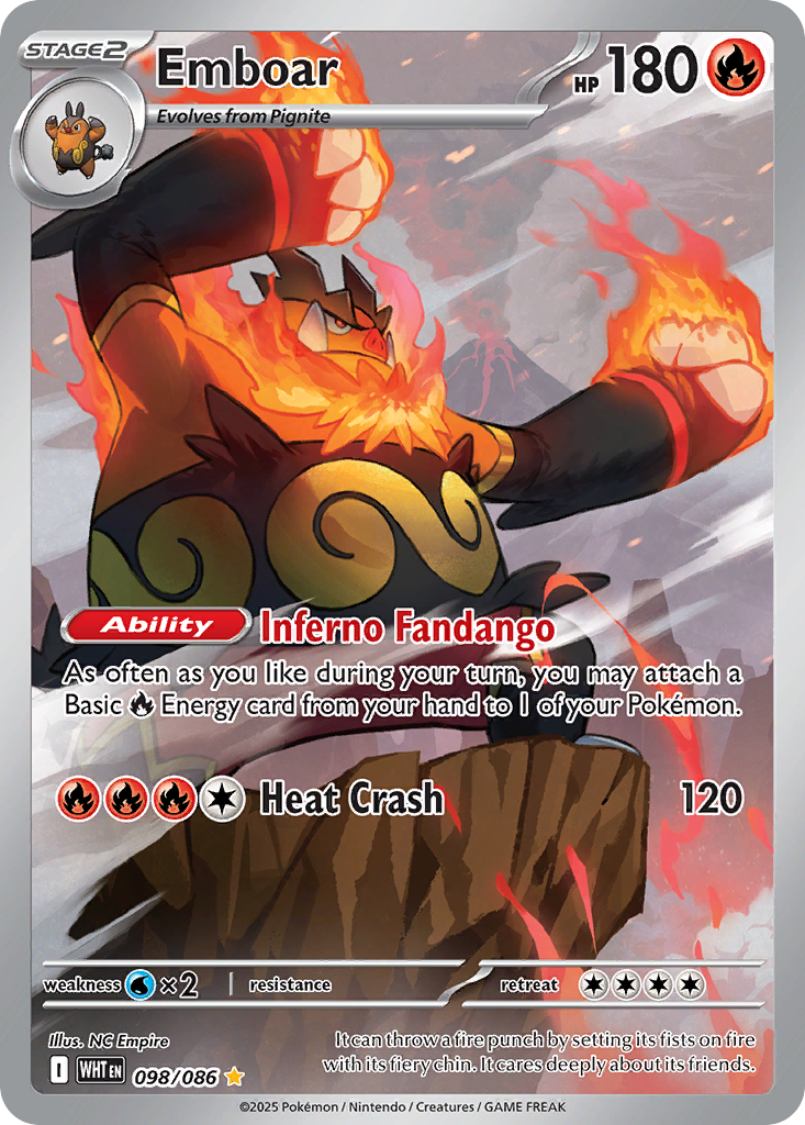 Emboar rsv10pt5-98 Illustration Rare from White Flare Set