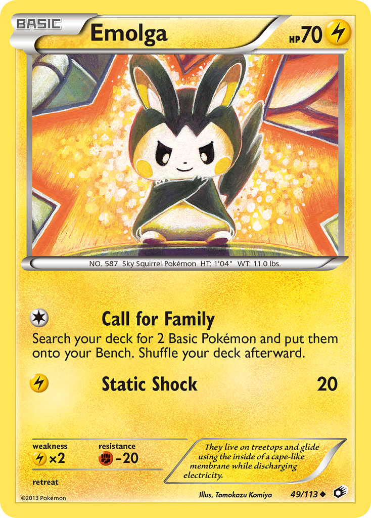 Emolga bw11-49 Uncommon from Legendary Treasures Set