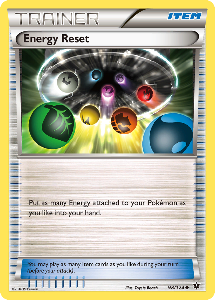 Energy Reset xy10-98 Uncommon from Fates Collide Set