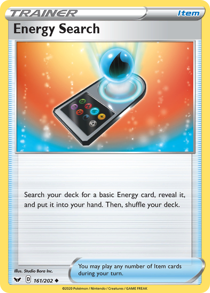 Energy Search swsh1-161 Uncommon from Sword & Shield Set