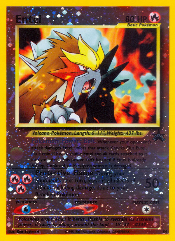 Entei basep-34 Promo from Wizards Black Star Promos Set