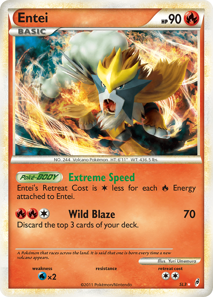 Entei col1-SL3 Rare Holo from Call of Legends Set