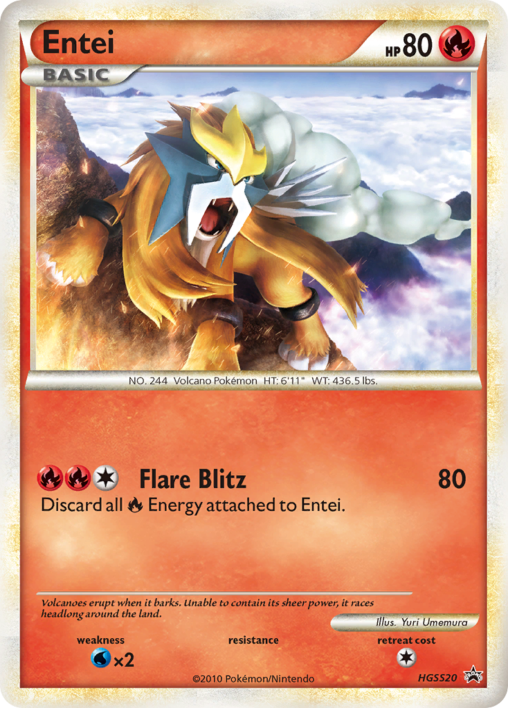 Entei hsp-HGSS20 Promo from HGSS Black Star Promos Set