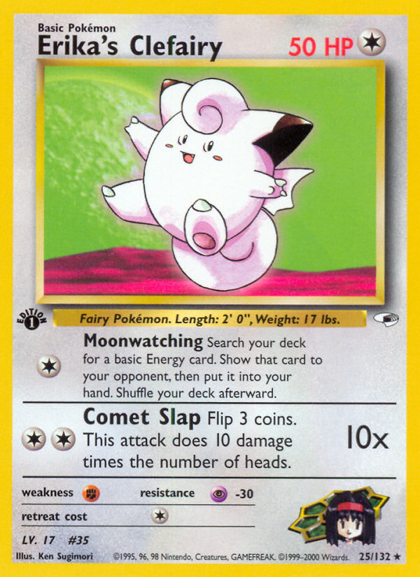 Erika’s Clefairy gym1-25 Rare from Gym Heroes Set