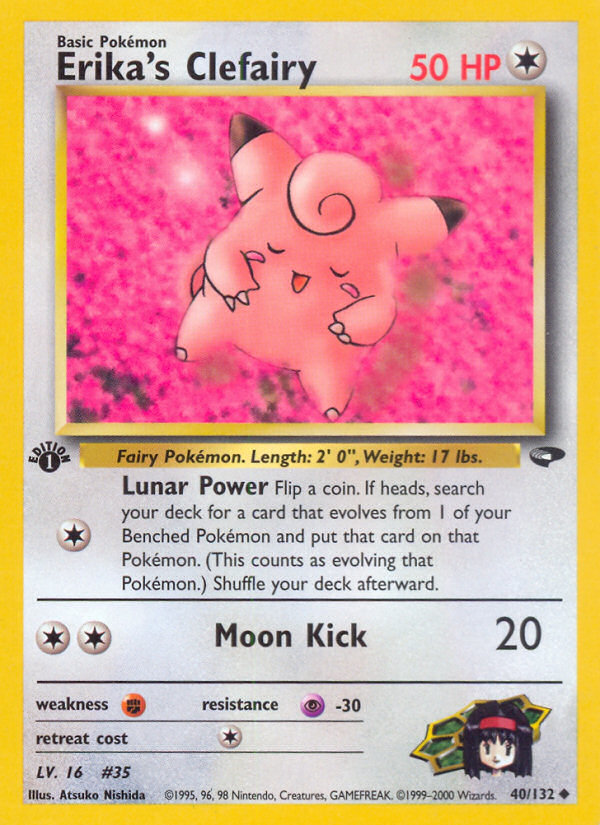 Erika’s Clefairy gym2-40 Uncommon from Gym Challenge Set