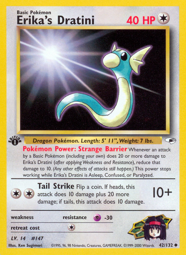 Erika’s Dratini gym1-42 Uncommon from Gym Heroes Set