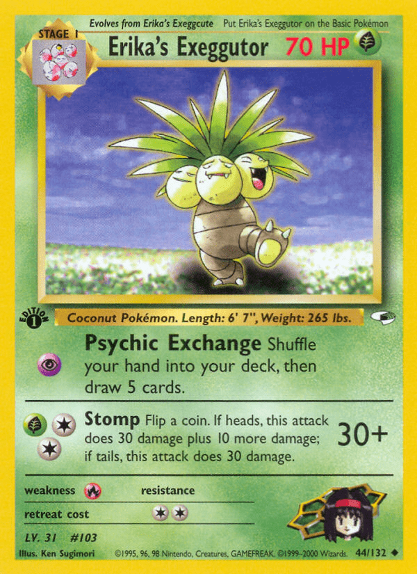 Erika’s Exeggutor gym1-44 Uncommon from Gym Heroes Set