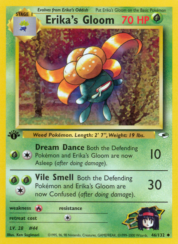 Erika’s Gloom gym1-46 Uncommon from Gym Heroes Set