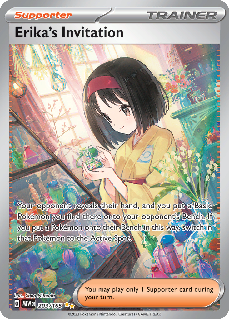 Erika’s Invitation sv3pt5-203 Special Illustration Rare from 151 Set