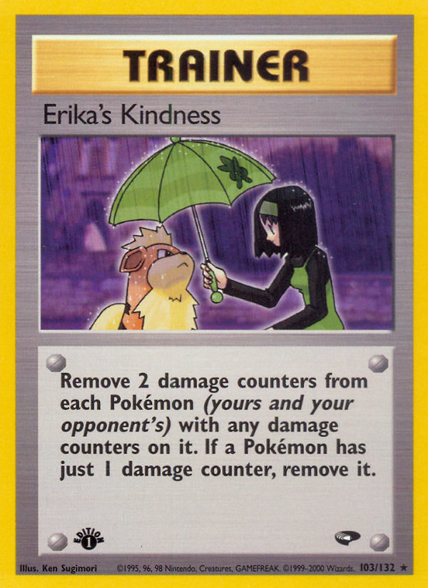Erika’s Kindness gym2-103 Rare from Gym Challenge Set