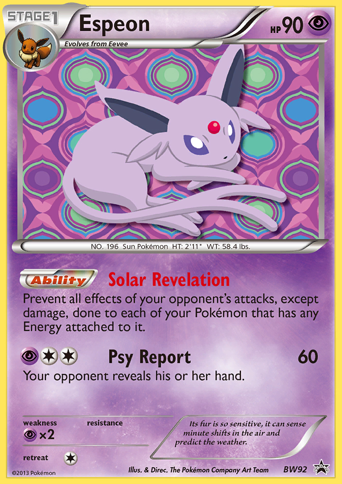 Espeon bwp-BW92 Promo from BW Black Star Promos Set