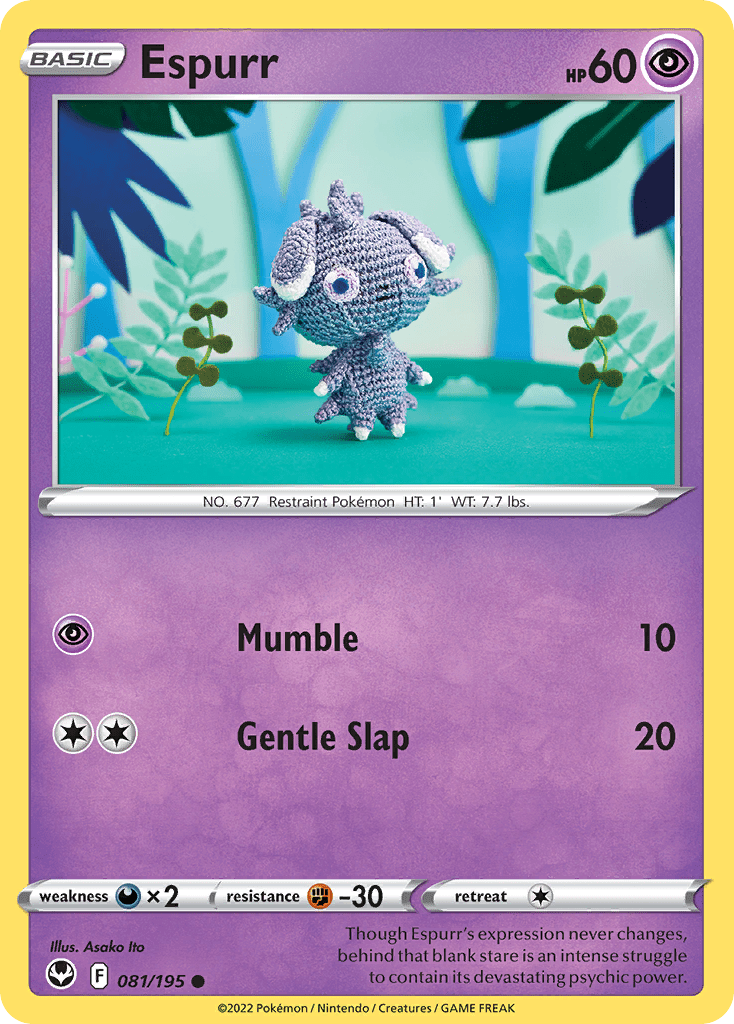 Espurr swsh12-81 Common from Silver Tempest Set