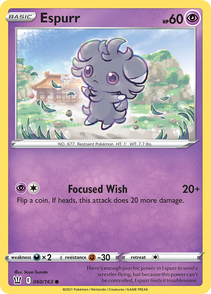 Espurr swsh5-60 Common from Battle Styles Set