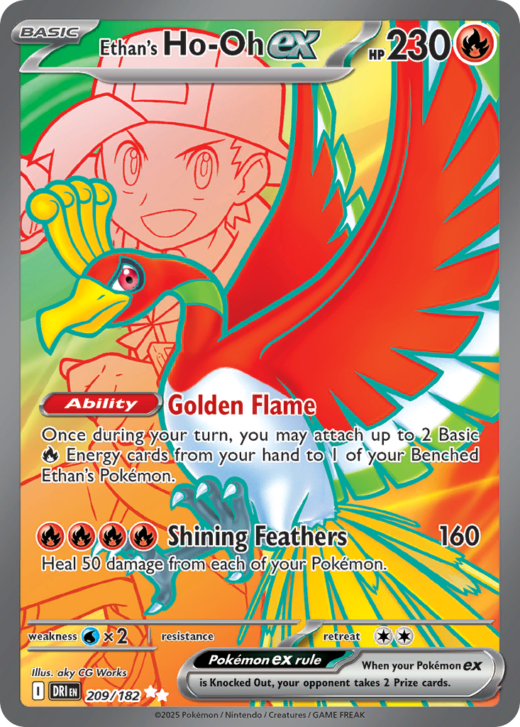 Ethan’s Ho-Oh ex sv10-209 Ultra Rare from Destined Rivals Set