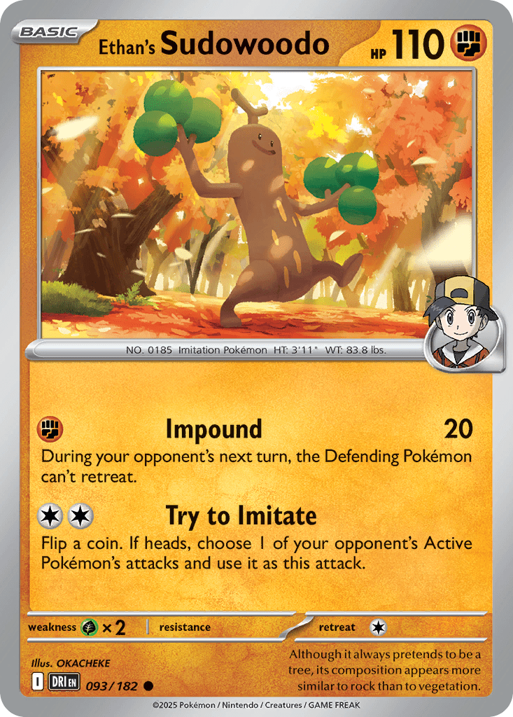 Ethan’s Sudowoodo sv10-93 Common from Destined Rivals Set