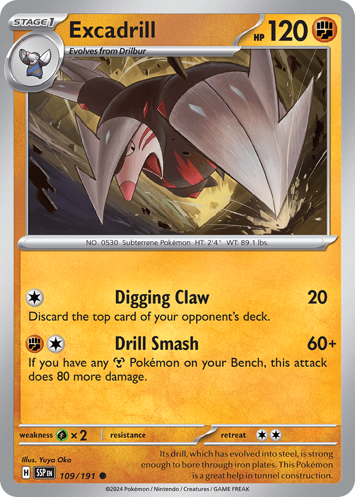 Excadrill sv8-109 Common from Surging Sparks Set