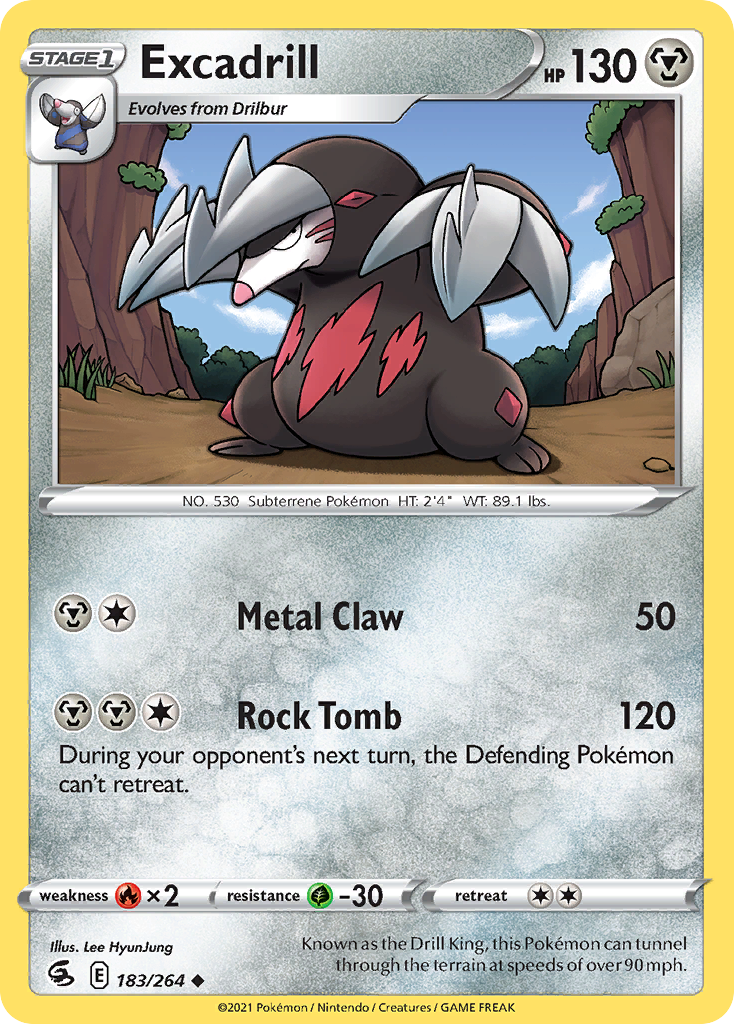Excadrill swsh8-183 Uncommon from Fusion Strike Set