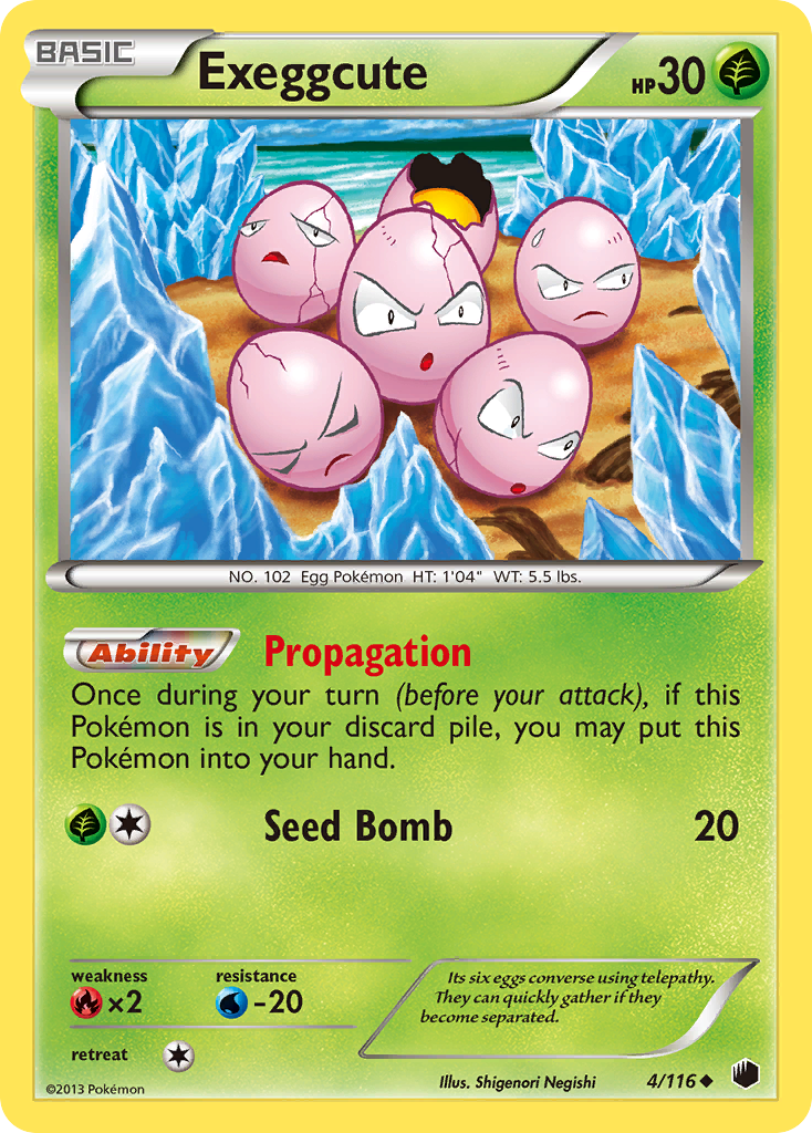 Exeggcute bw9-4 Uncommon from Plasma Freeze Set