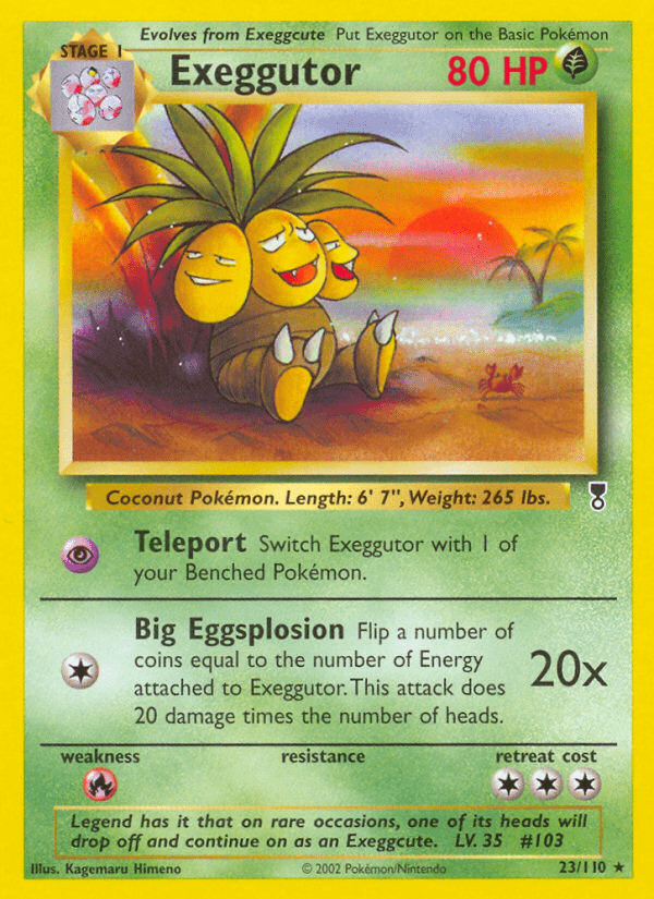 Exeggutor base6-23 Rare from Legendary Collection Set