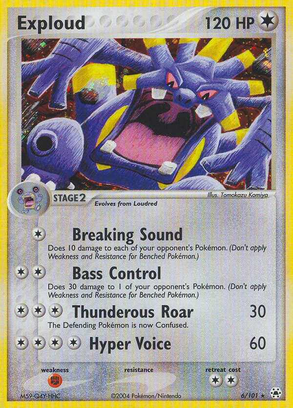 Exploud ex5-6 Rare Holo from Hidden Legends Set