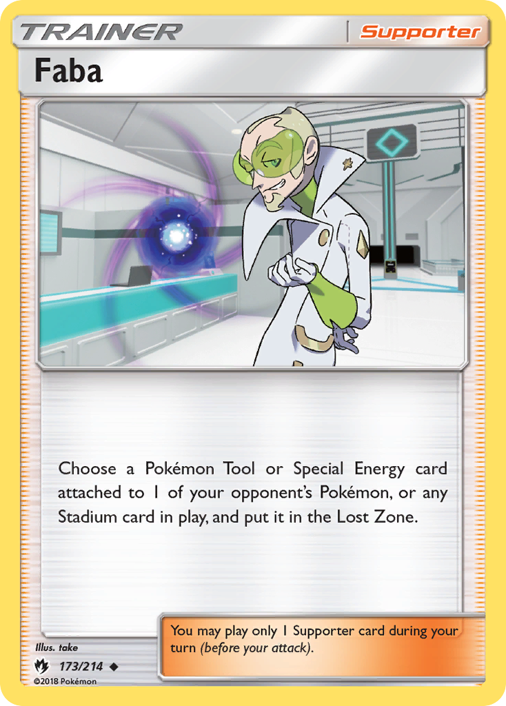 Faba sm8-173 Uncommon from Lost Thunder Set