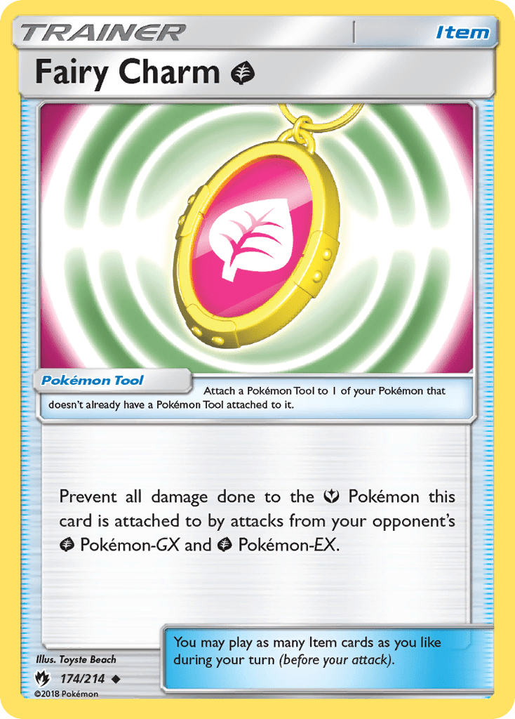 Fairy Charm Grass sm8-174 Uncommon from Lost Thunder Set