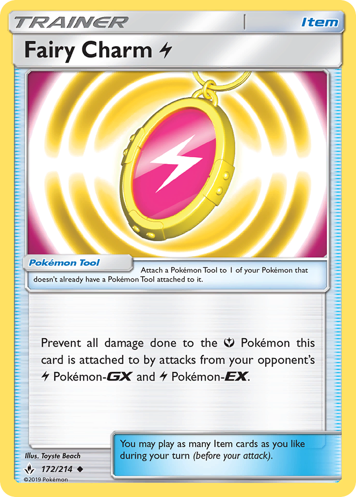 Fairy Charm Lightning sm10-172 Uncommon from Unbroken Bonds Set