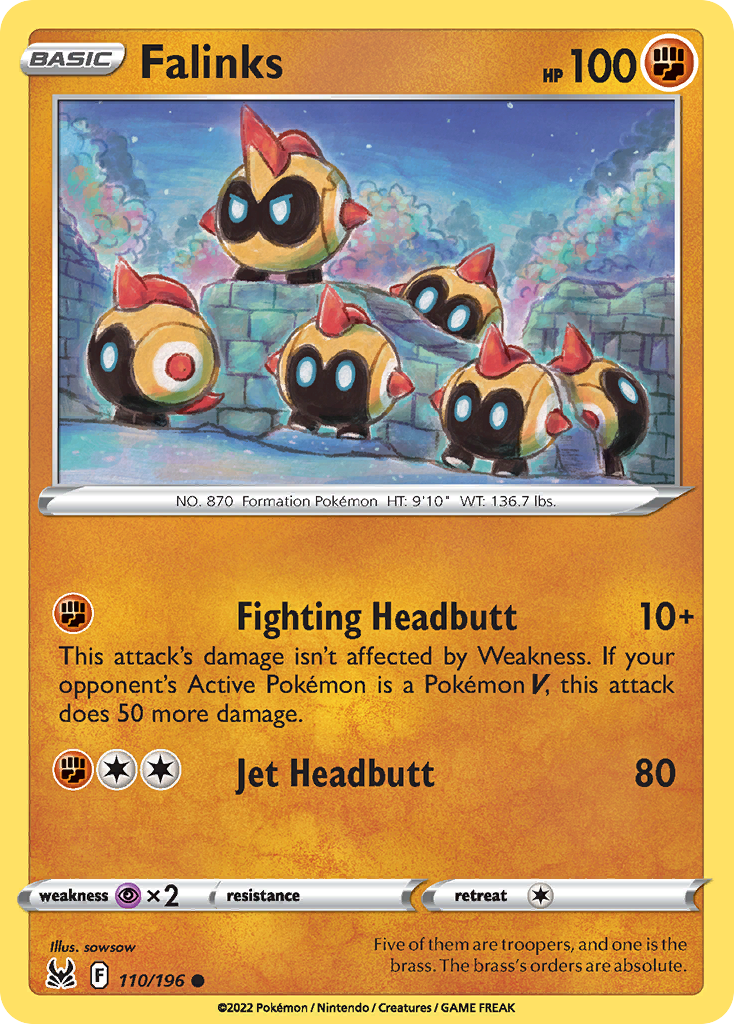 Falinks swsh11-110 Common from Lost Origin Set