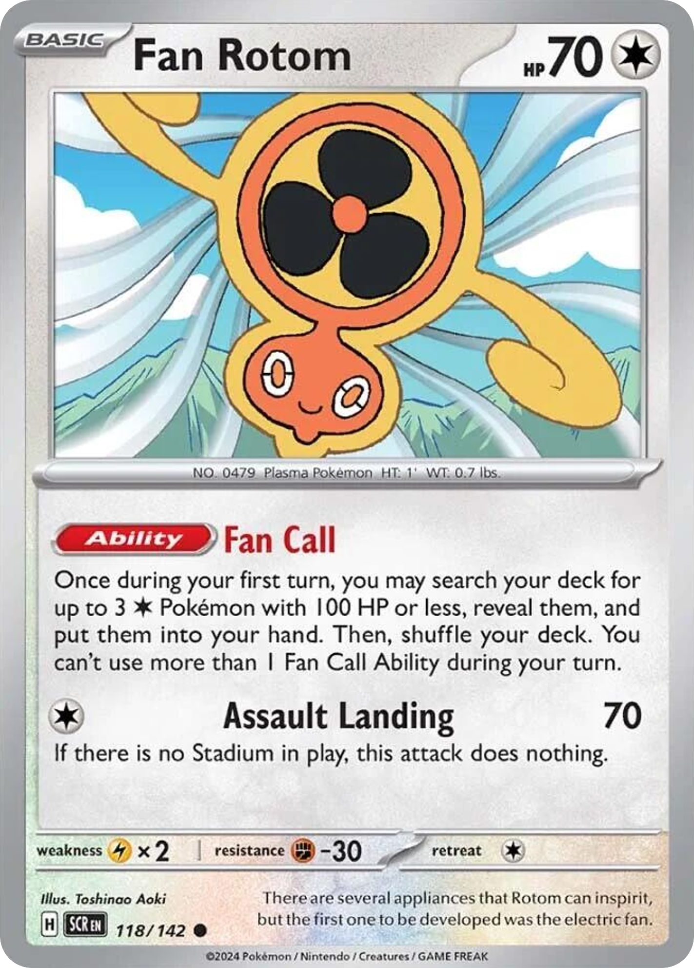 Fan Rotom sv7-118 Common from Stellar Crown Set