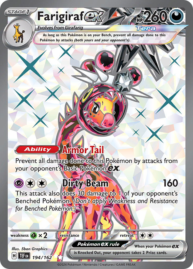 Farigiraf ex sv5-194 Ultra Rare from Temporal Forces Set
