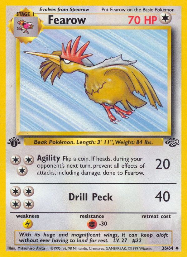 Fearow base2-36 Uncommon from Jungle Set