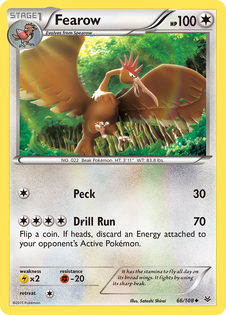 Fearow xy6-66 Uncommon from Roaring Skies Set