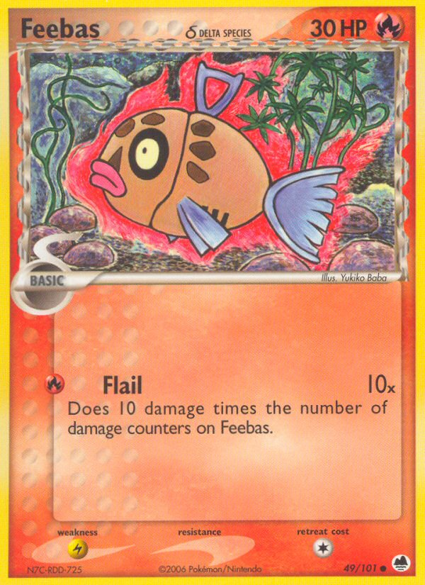 Feebas δ ex15-49 Common from Dragon Frontiers Set