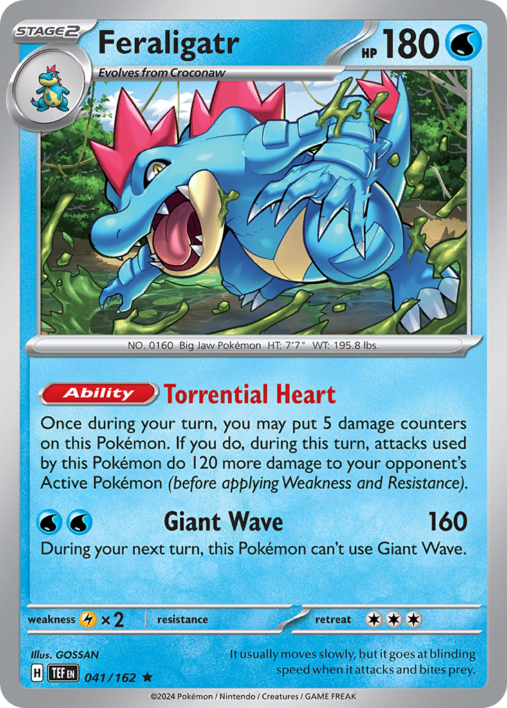 Feraligatr sv5-41 Rare from Temporal Forces Set