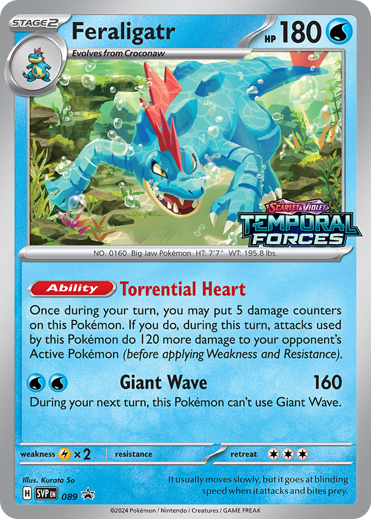 Feraligatr svp-89 Promo from Scarlet & Violet Black Star Promos Set