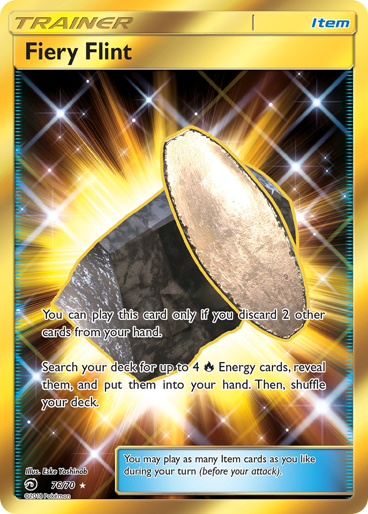 Fiery Flint sm75-76 Rare Secret from Dragon Majesty Set