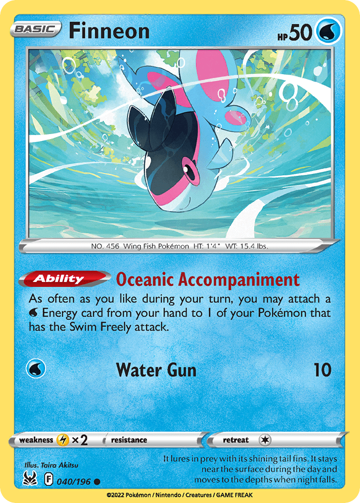 Finneon swsh11-40 Common from Lost Origin Set