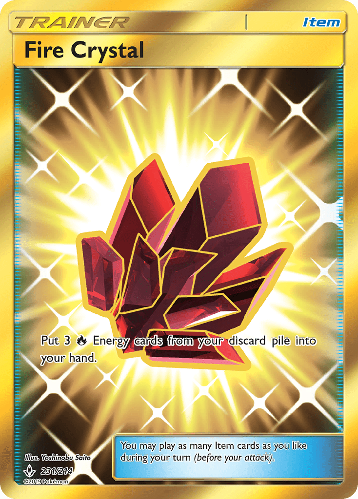 Fire Crystal sm10-231 Rare Secret from Unbroken Bonds Set