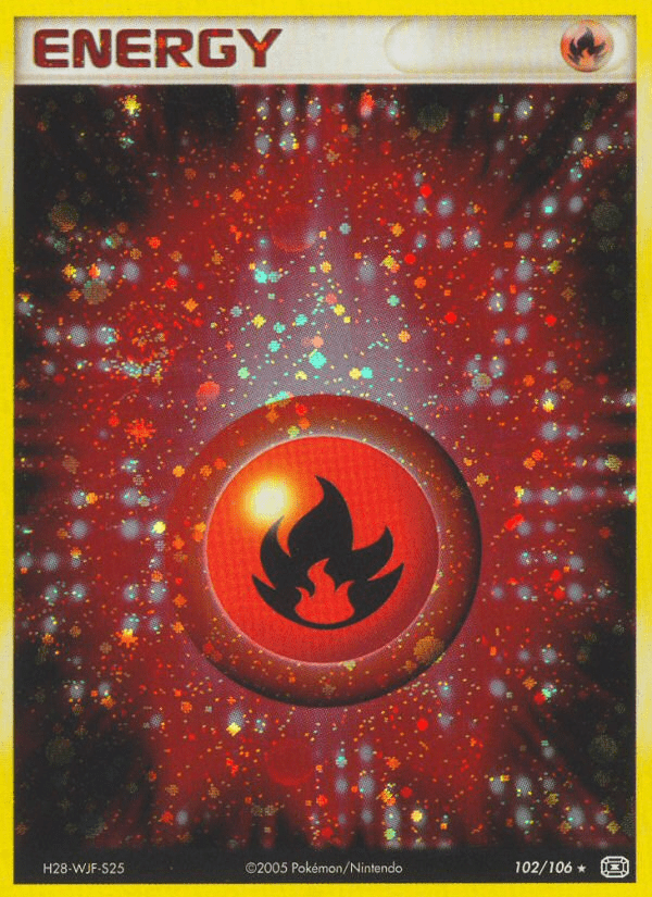 Fire Energy ex9-102 Rare Holo from Emerald Set