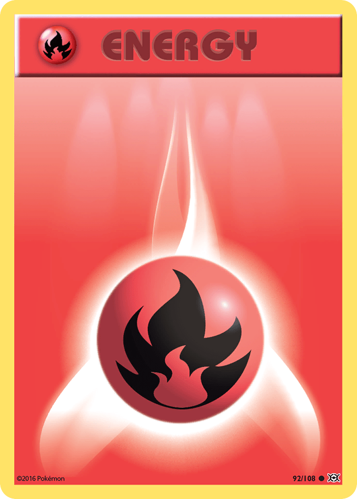 Fire Energy xy12-92 Common from Evolutions Set