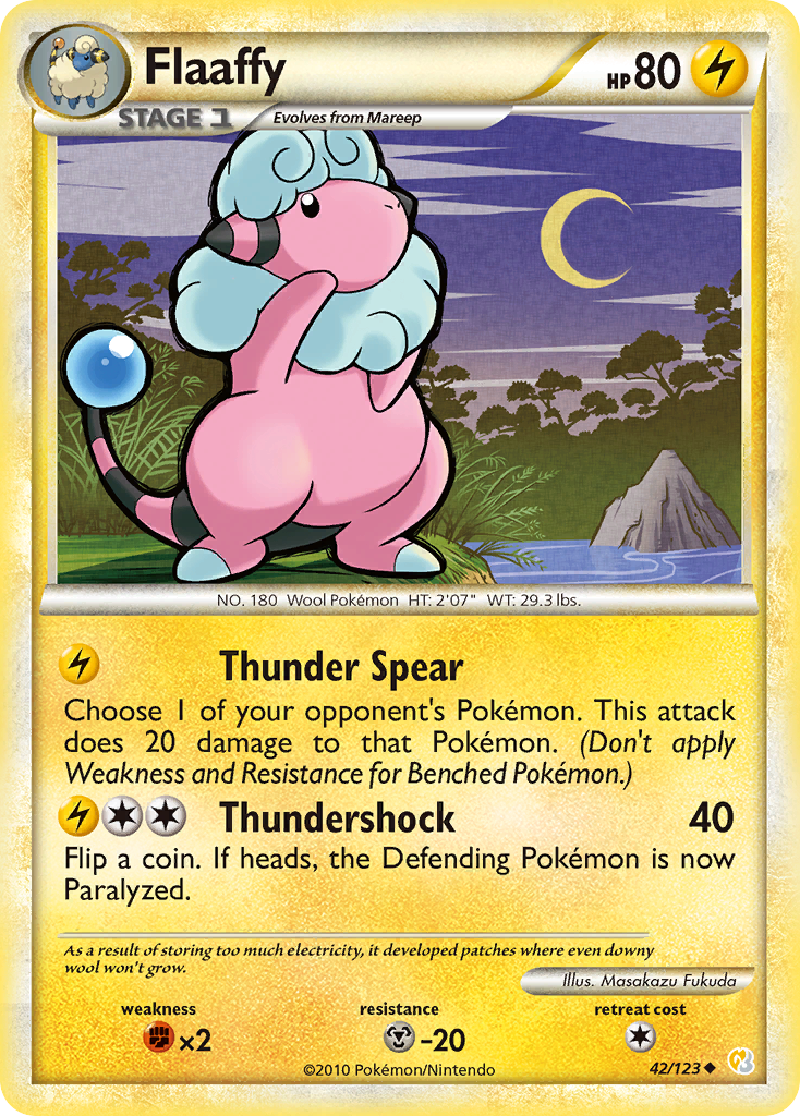 Flaaffy hgss1-42 Uncommon from HeartGold & SoulSilver Set