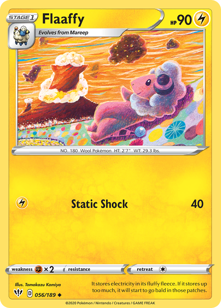 Flaaffy swsh3-56 Uncommon from Darkness Ablaze Set