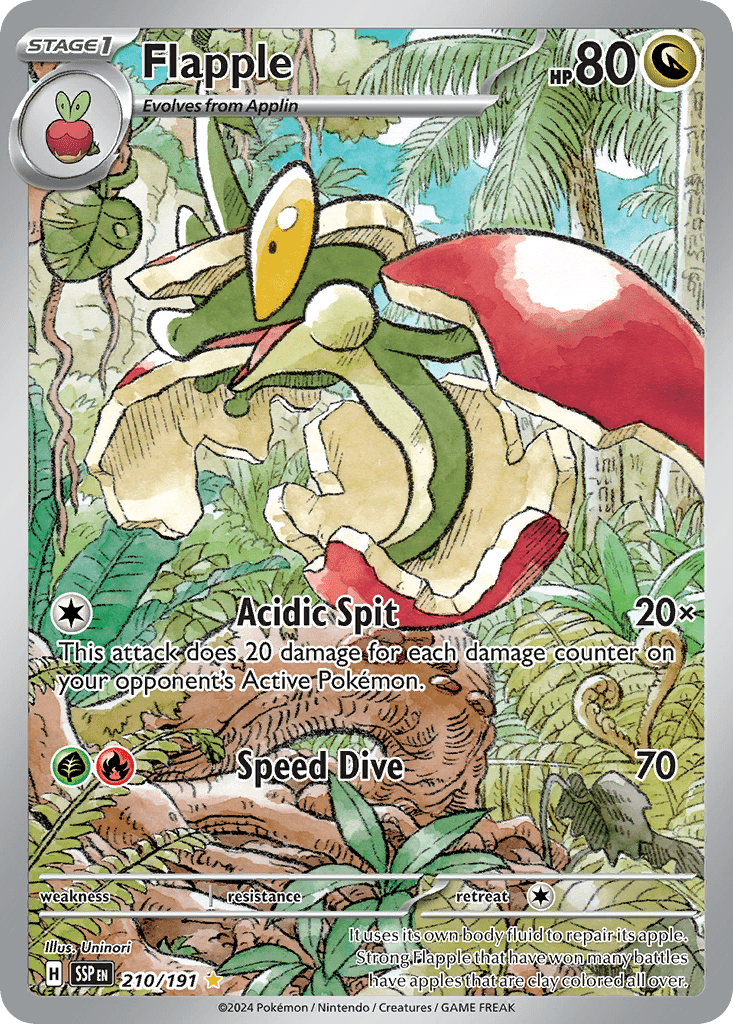 Flapple sv8-210 Illustration Rare from Surging Sparks Set