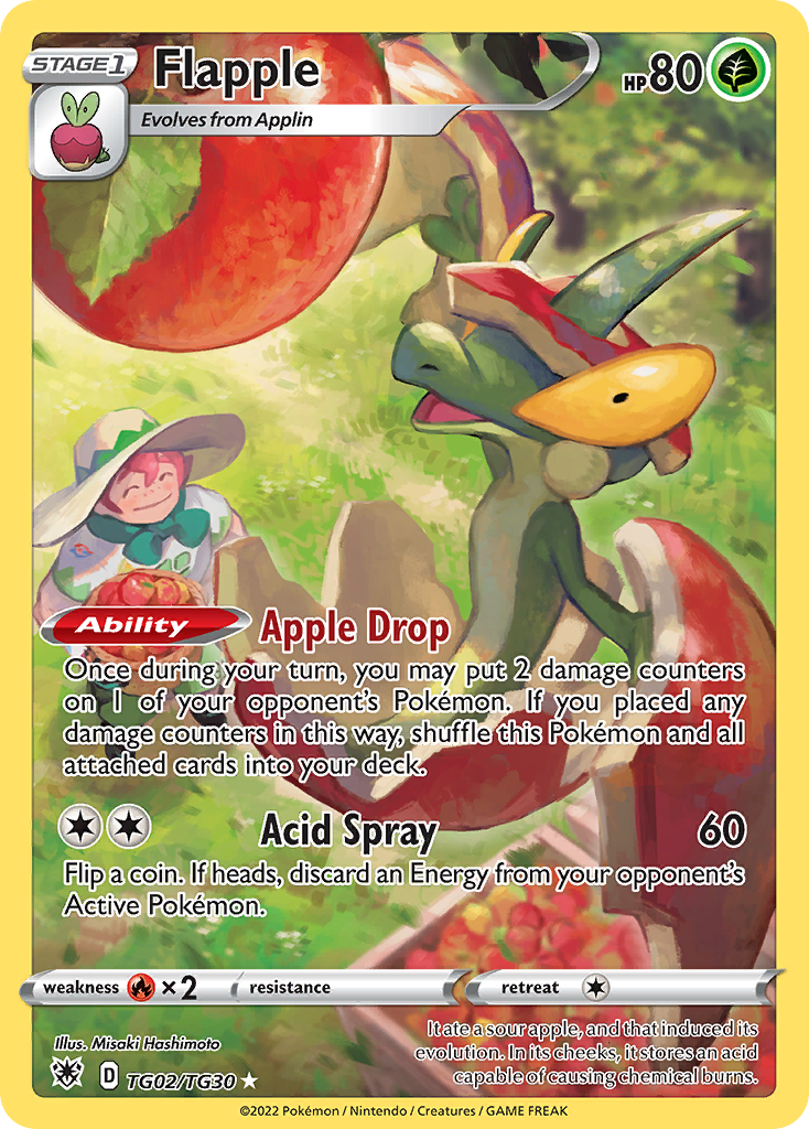 Flapple swsh10tg-TG02 Trainer Gallery Rare Holo from Astral Radiance Trainer Gallery Set