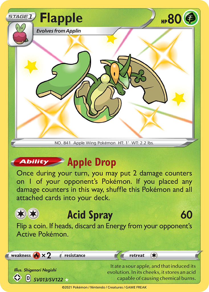 Flapple swsh45sv-SV013 Rare Shiny from Shining Fates Shiny Vault Set