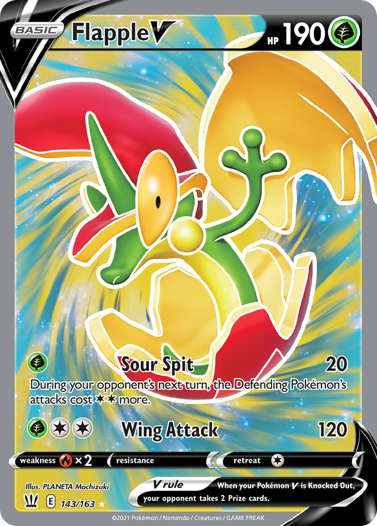 Flapple V swsh5-143 Rare Ultra from Battle Styles Set