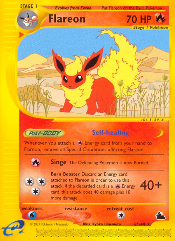 Flareon ecard3-8 Rare from Skyridge Set