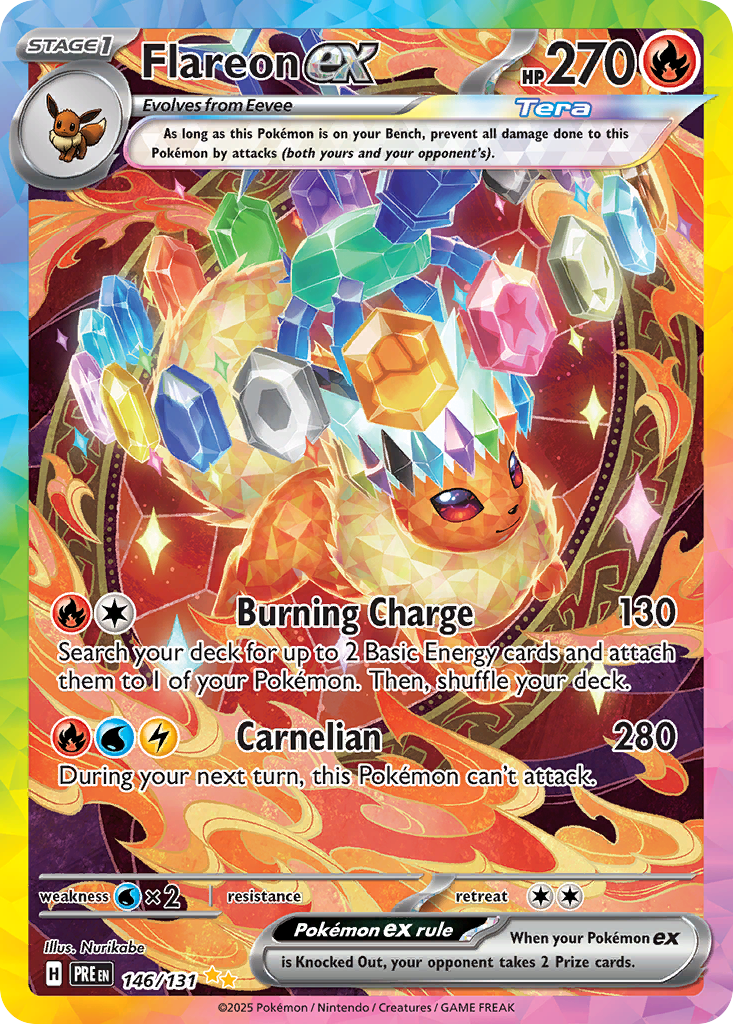 Flareon ex sv8pt5-146 Special Illustration Rare from Prismatic Evolutions Set