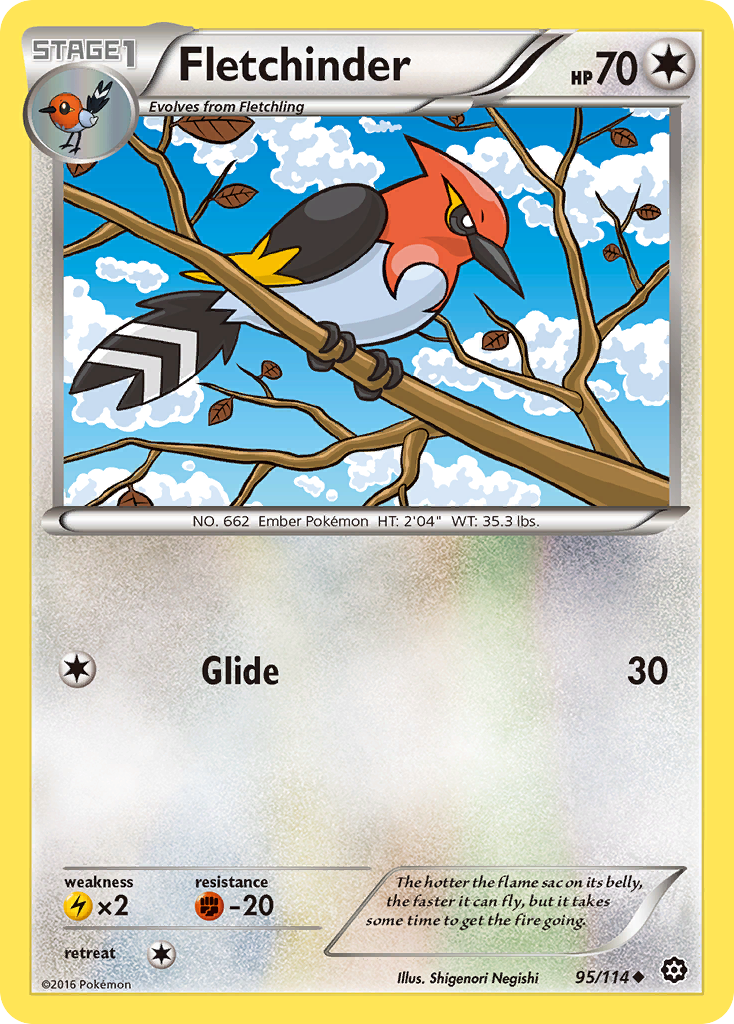 Fletchinder xy11-95 Uncommon from Steam Siege Set