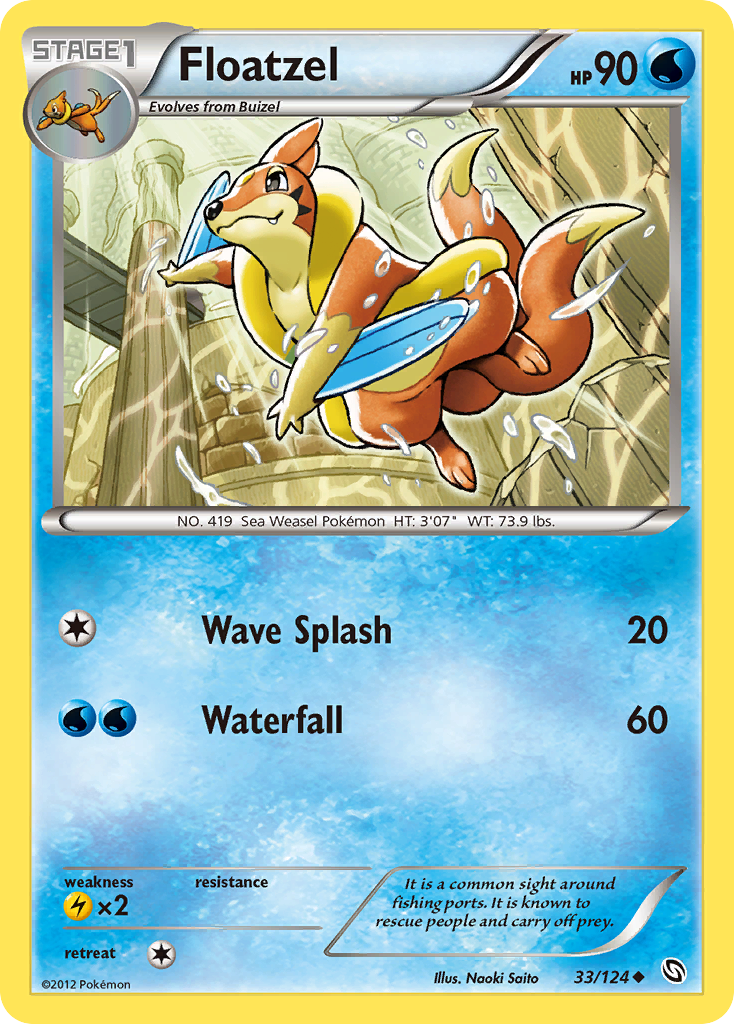 Floatzel bw6-33 Uncommon from Dragons Exalted Set